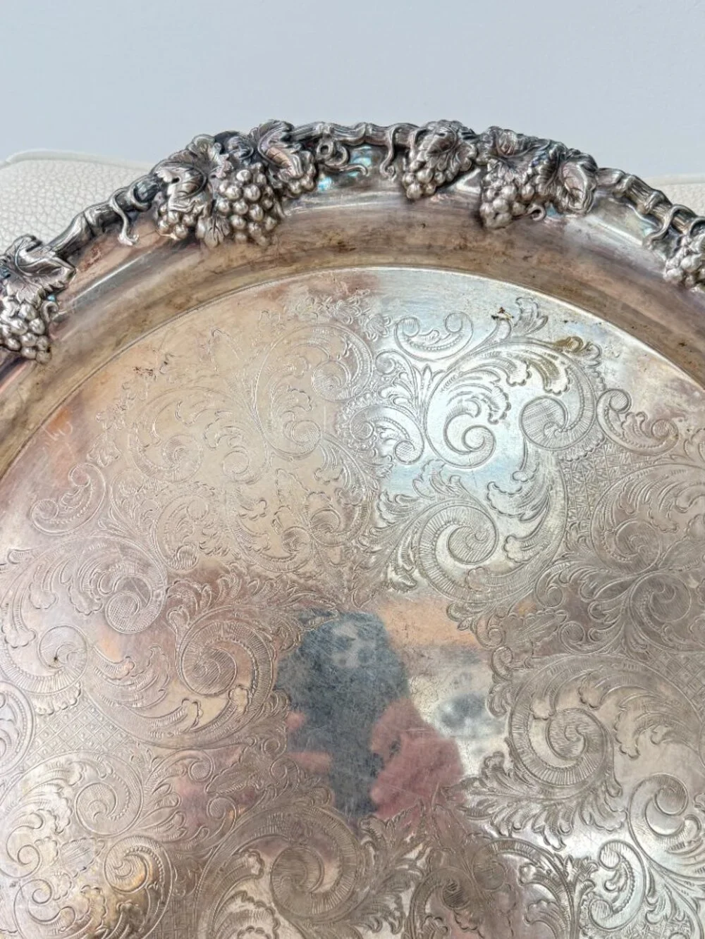 VINTAGE SILVER PLATED LARGE 17.5